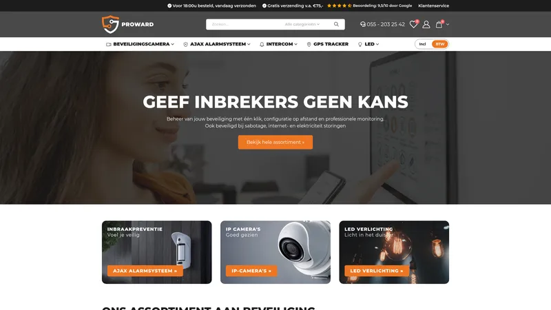 Website van PROWARD
