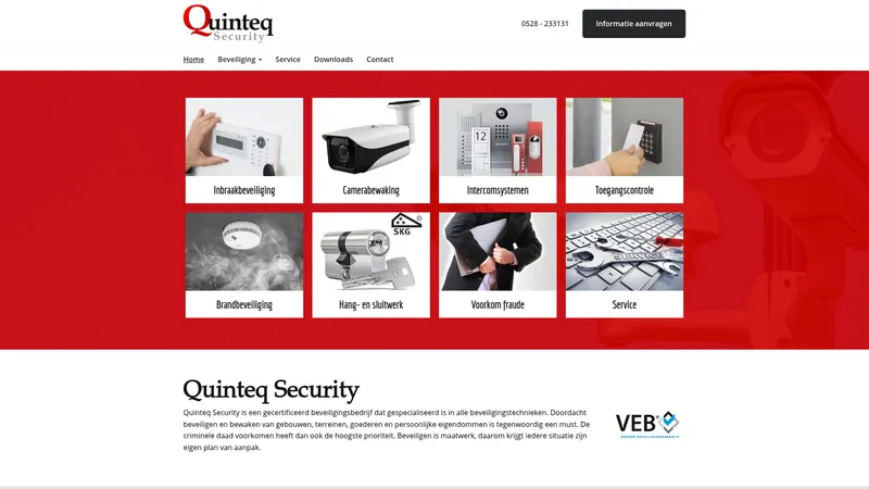 Website van Quinteq Security