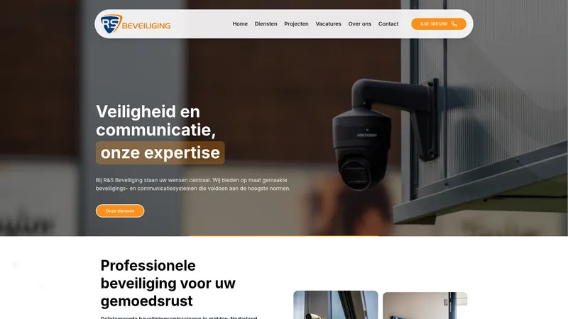 Website van R & S Beveiliging B.V.