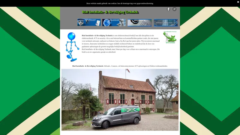 Website van Rial Installatie- & Beveiliging Techniek