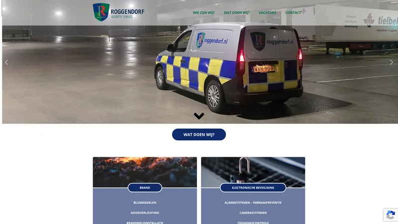 Website van Roggendorf Security Service BV