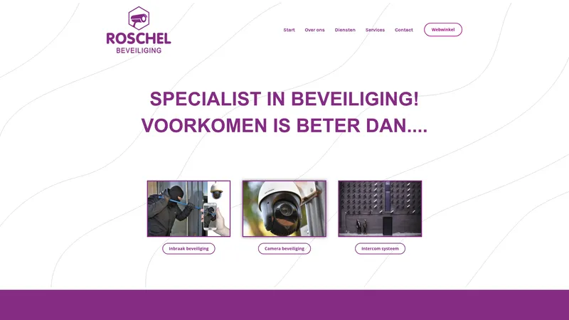 Website van Roschel Beveiliging
