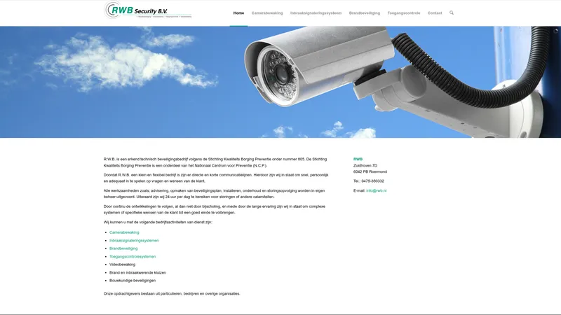 Website van RWB Security BV