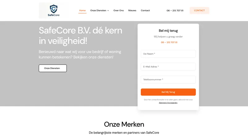 Website van SafeCore B.V.