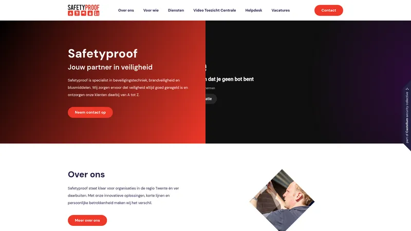 Website van Safetyproof BV en Safetyproof Beveiligingstechniek BV
