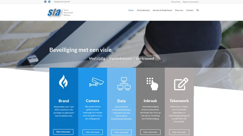 Website van Saris Technisch Advies