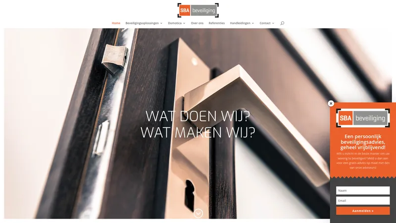 Website van SBA Beveiliging B.V.