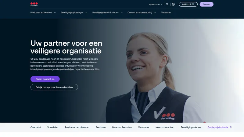 Website van Securitas