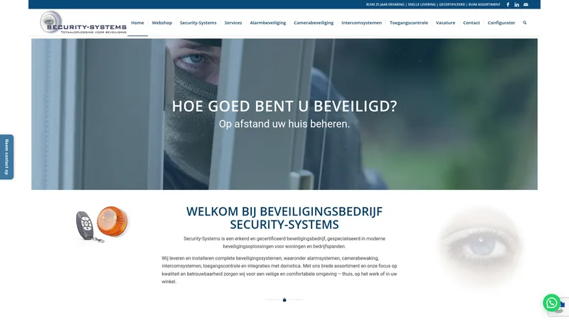 Website van Security-Systems Nederland BV