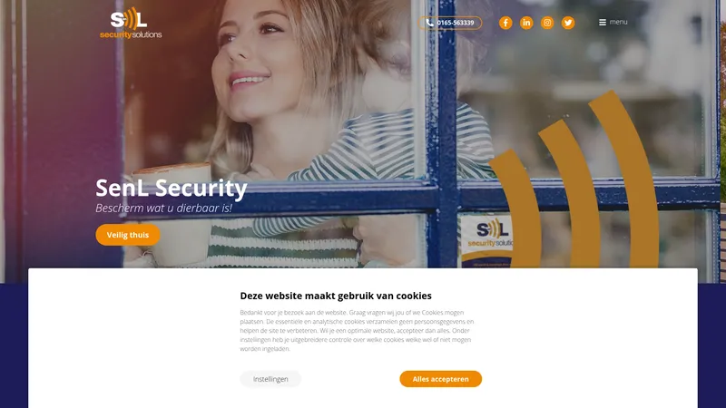 Website van SenL Security Solutions