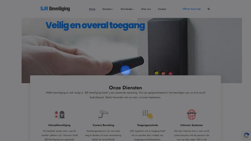 Website van SJR Beveiliging - Inbraakbeveiliging | Camerabewaking