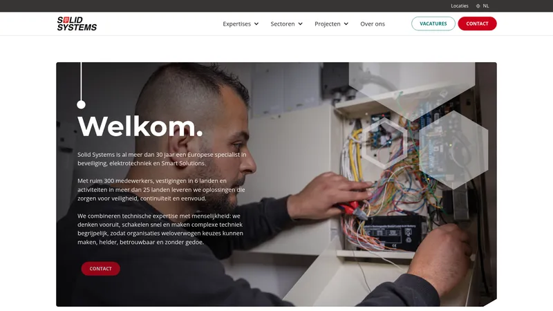 Website van Solid Systems Amsterdam