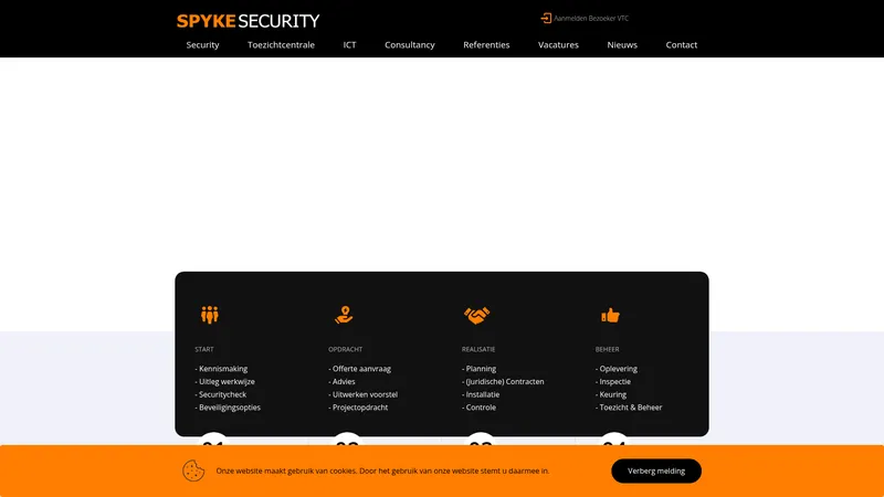 Website van Spyke Security B.V.