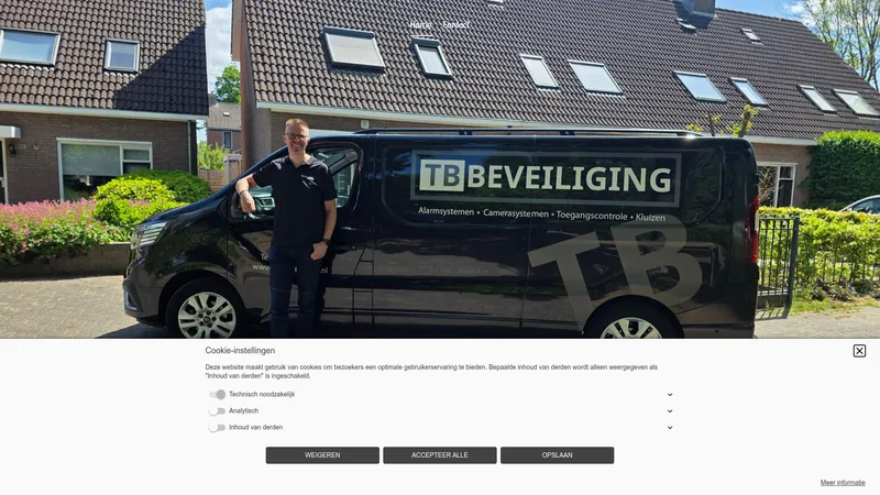 Website van TB Beveiliging