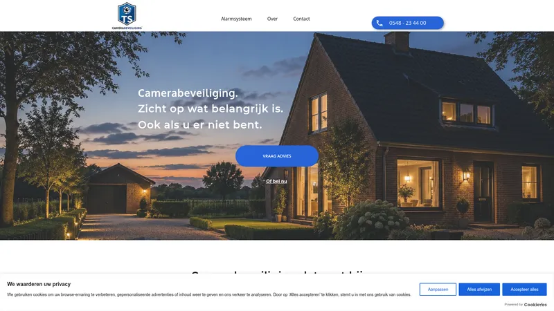 Website van TS camerabeveiliging