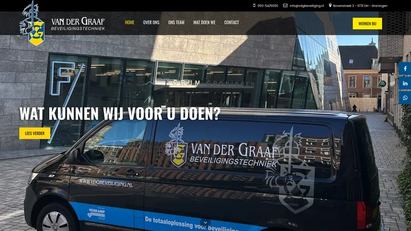 Website van Van der Graaf Beveiligingstechniek B.V.