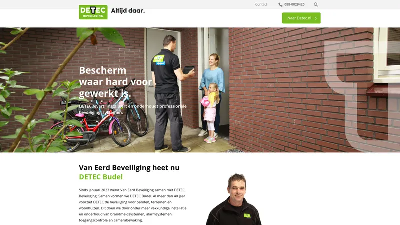 Website van Van Eerd Beveiligingen