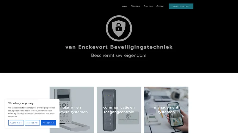 Website van van Enckevort Beveiligingstechniek