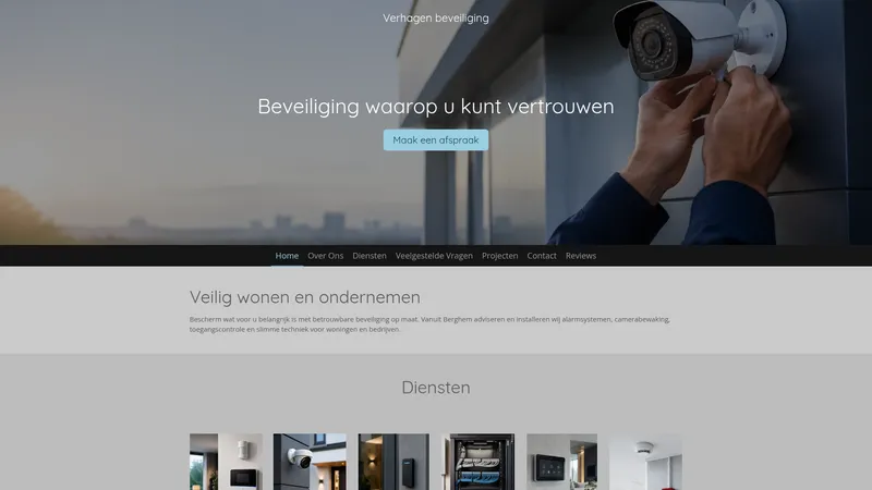 Website van Verhagen beveiliging