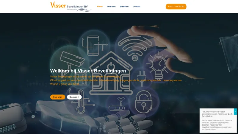 Website van Visser Beveiligingen