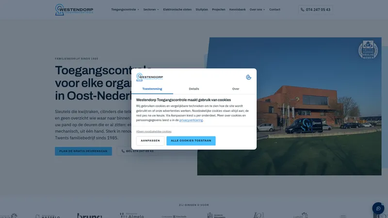 Website van Westendorp Toegangscontrole