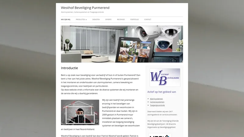 Website van Westhof Beveiliging