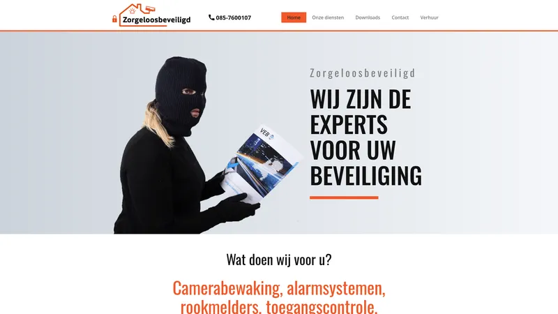 Website van Zorgeloosbeveiligd